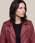 Women´s Leather Biker Jacket - Red 63_724D400_ROJ191531_5