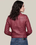 Women´s Leather Biker Jacket - Red 63_724D400_ROJ191531_6