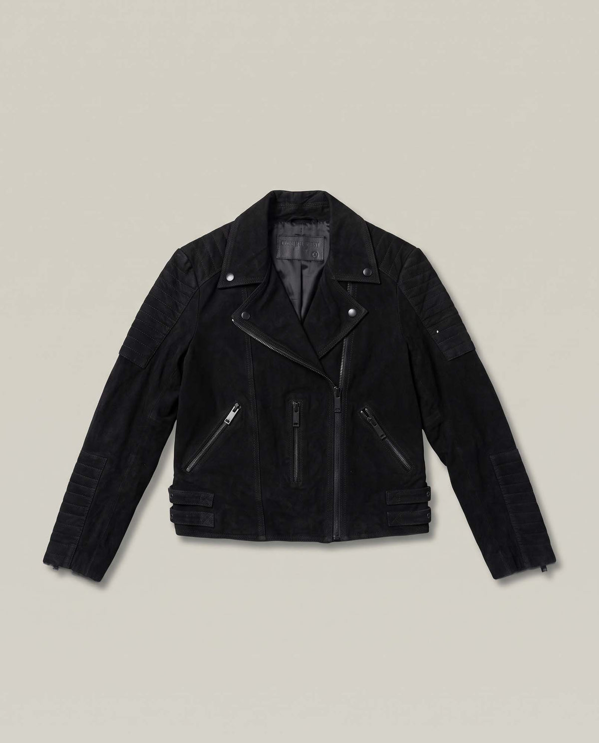 Women´s Suede Biker Jacket - Black 63_724D403_NEG193909_3