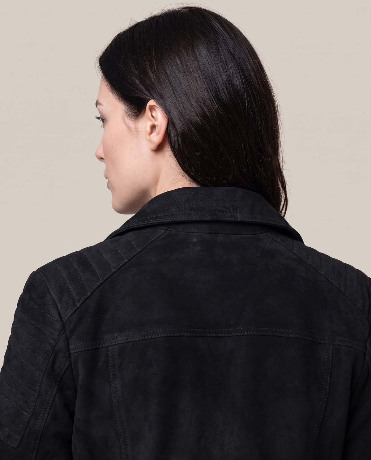 Women´s Suede Biker Jacket - Black 63_724D403_NEG193909_7
