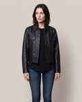 Women´s Studded Leather Jacket - Black 63_724D407_NEG193909_0