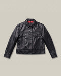 Women´s Studded Leather Jacket - Black 63_724D407_NEG193909_3