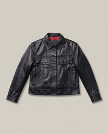 Women´s Studded Leather Jacket - Black 63_724D407_NEG193909_3