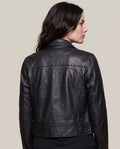 Women´s Studded Leather Jacket - Black 63_724D407_NEG193909_6