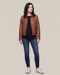 Women´s Leather Trucker Jacket - Brown 63_724D411_CAF181148_4