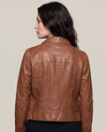 Women´s Leather Trucker Jacket - Brown 63_724D411_CAF181148_6
