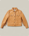 Women´s Fringe Leather Jacket - Brown 63_724D412_CAF181148_3