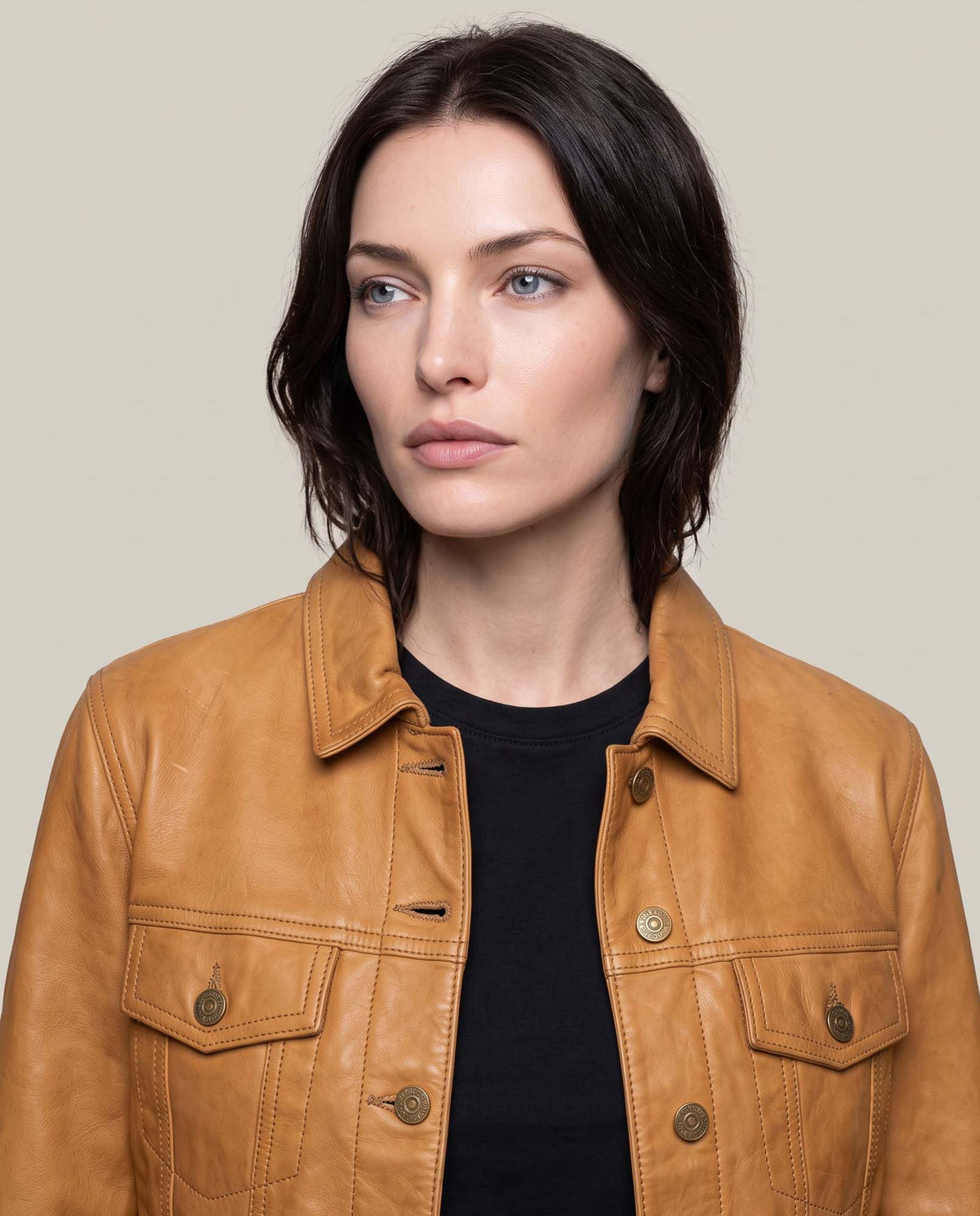 Women´s Fringe Leather Jacket - Brown 63_724D412_CAF181148_5