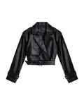 Women's Lambskin Cropped Biker Jacket