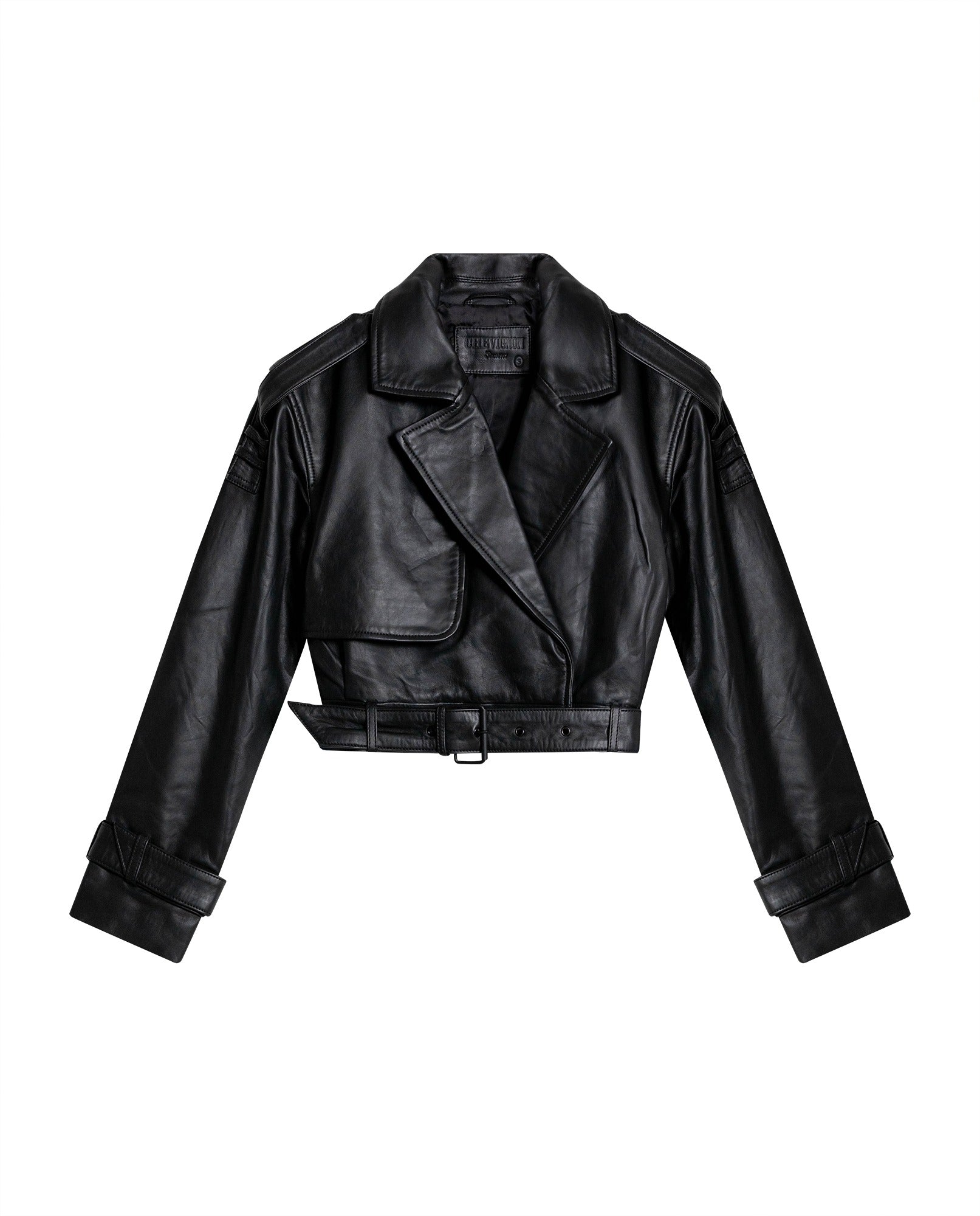 Women's Lambskin Cropped Biker Jacket
