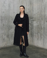Womens Relaxed Fit Trench Coat - Special Collection - Black 63_724H500_NEG194007_0