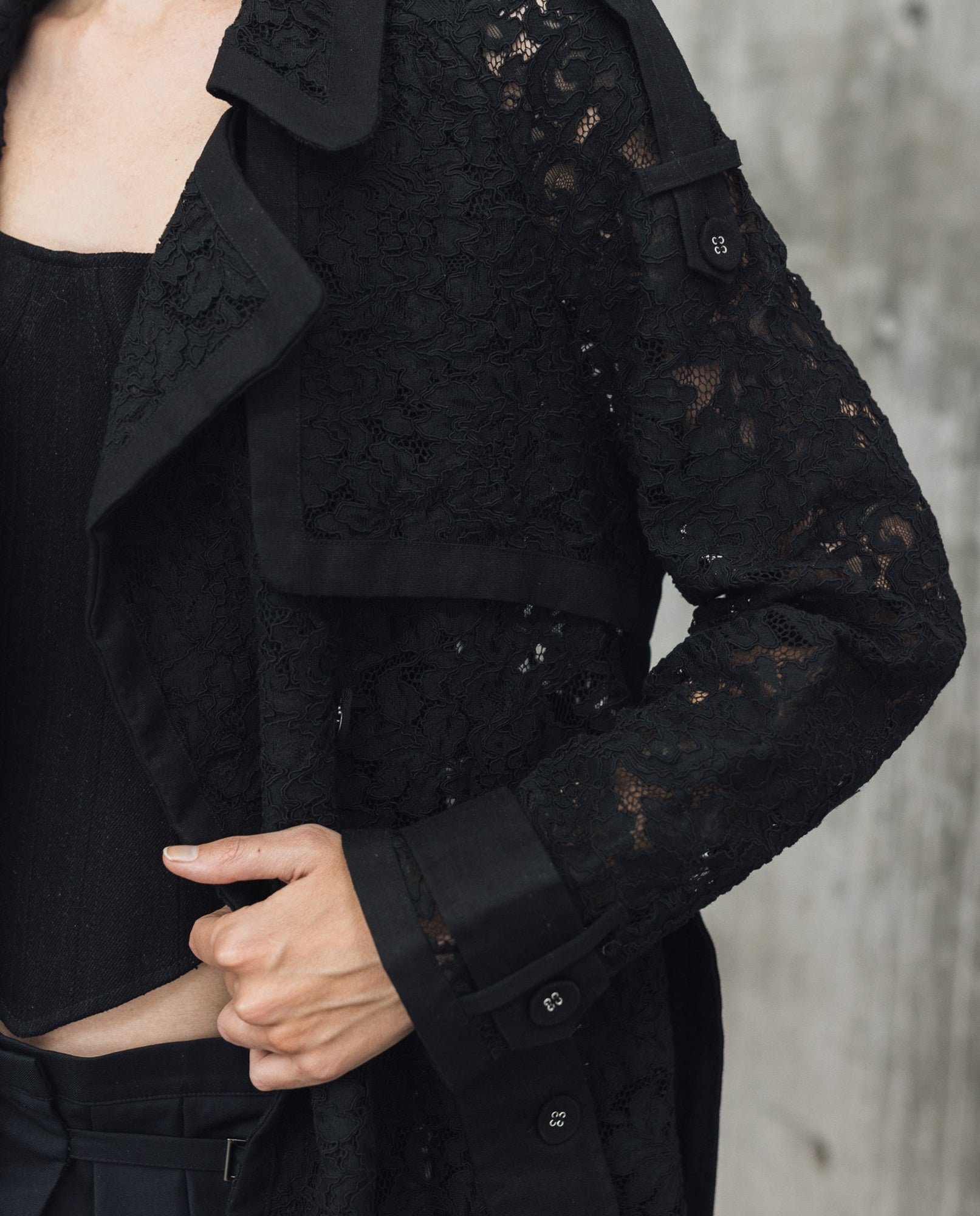 Womens Relaxed Fit Trench Coat - Special Collection - Black 63_724H500_NEG194007_5