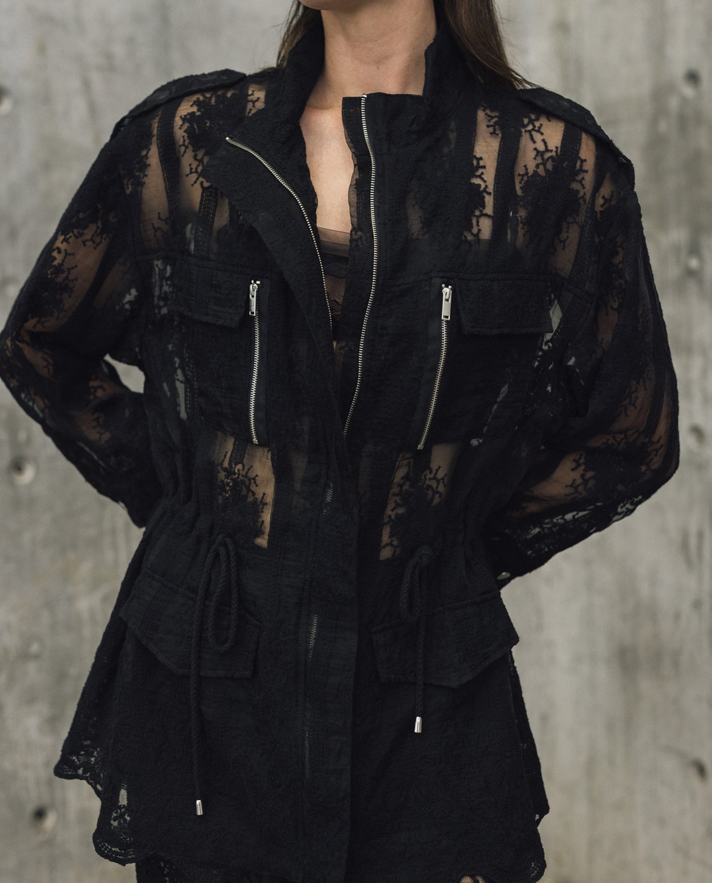 Womens Oversized Black Jacket - Special Collection - Black 63_724H501_NEG194007_3