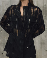 Womens Oversized Black Jacket - Special Collection - Black 63_724H501_NEG194007_3