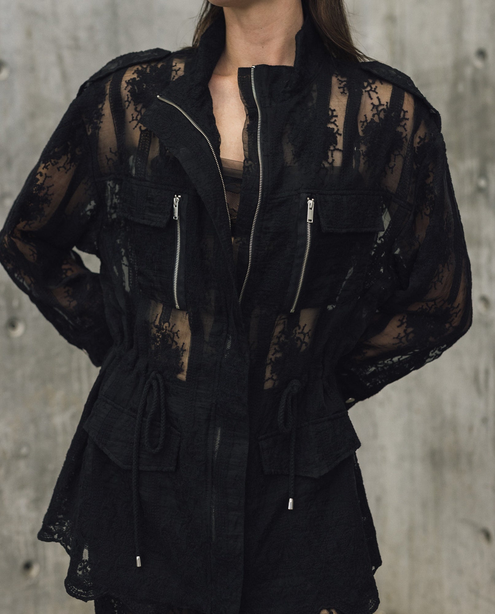 Womens Oversized Black Jacket - Special Collection - Black 63_724H501_NEG194007_3