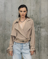 Womens Oversized Lightweight Jacket - Special Collection - Beige 63_724H502_BEI160806_0