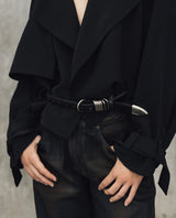 Womens Oversized Structured Jacket - Special Collection - Black 63_724H503_NEG194007_3