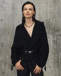 Womens Oversized Structured Jacket - Special Collection - Black 63_724H503_NEG194007_6
