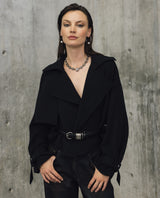 Womens Oversized Structured Jacket - Special Collection - Black 63_724H503_NEG194007_6