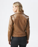 CLASSIC LEATHER BIKER IN BROWN