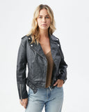 CLASSIC LEATHER BIKER IN BLACK