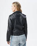 CLASSIC LEATHER BIKER IN BLACK