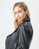 CLASSIC LEATHER BIKER IN BLACK