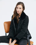 Women´s Leather Biker Jacket - Black 63_727E400_NEG193909_0