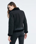 Women´s Leather Biker Jacket - Black 63_727E400_NEG193909_5