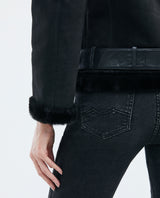 Women´s Leather Biker Jacket - Black 63_727E400_NEG193909_6