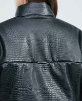 Women´s Leather Puffer Jacket - Black 63_727E402_NEG193909_6