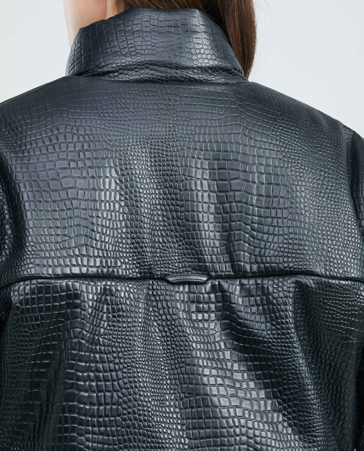 Women´s Leather Puffer Jacket - Black 63_727E402_NEG193909_6