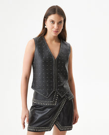 Women´s Lambskin Leather Vest - Black 63_727G100_NEG194007_0
