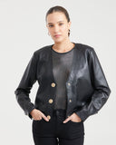 JACKET LEATHER CROP