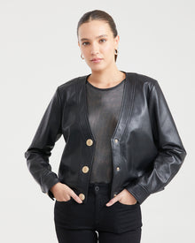 JACKET LEATHER CROP