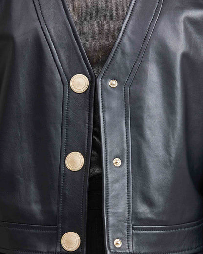 JACKET LEATHER CROP