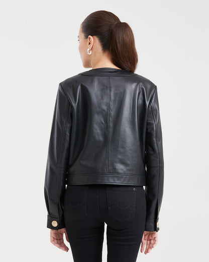 JACKET LEATHER CROP