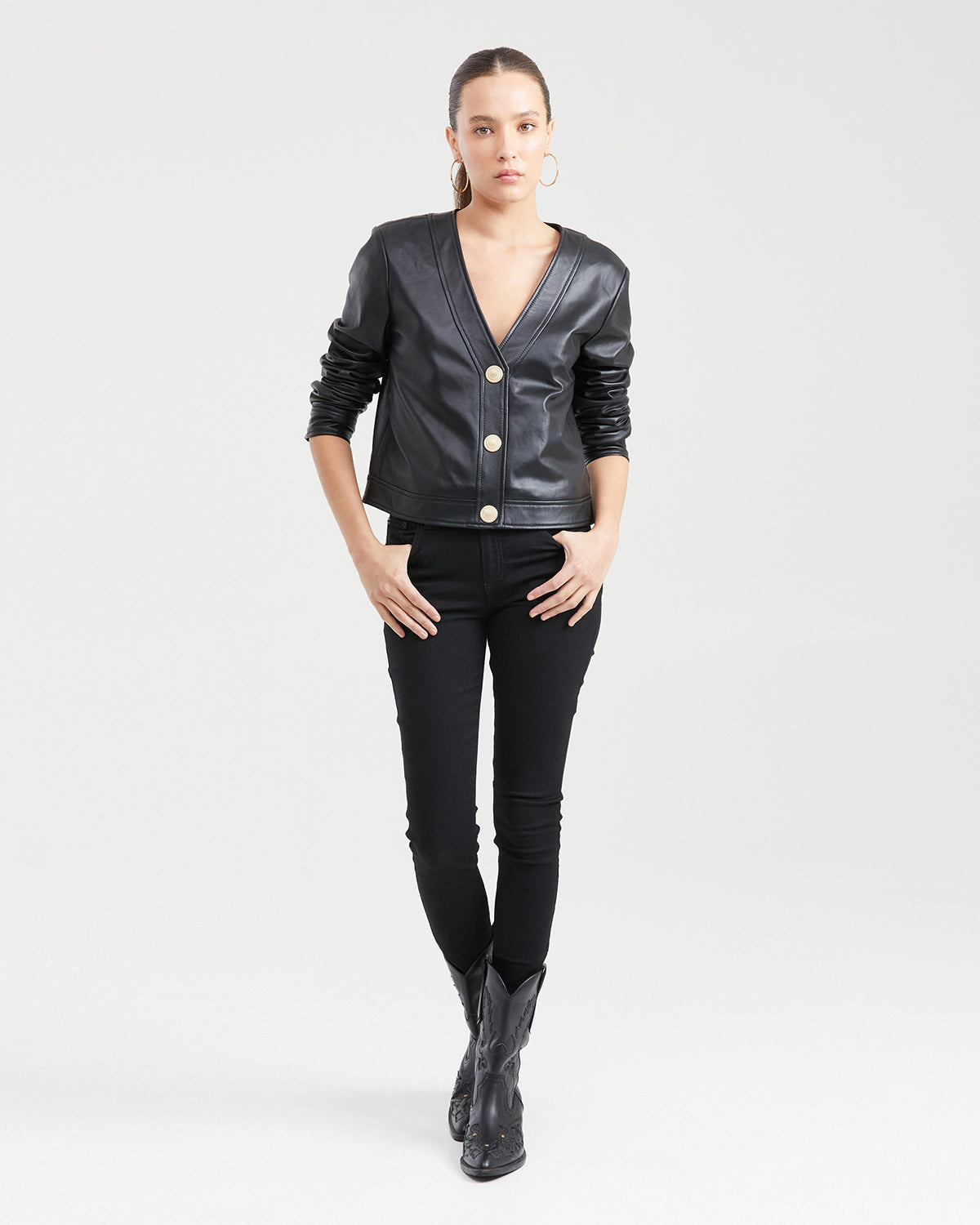JACKET LEATHER CROP