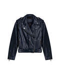 Women's Lambskin Biker Jacket Belted Braided Detail - 1