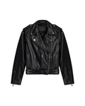 Women's Lambskin Biker Jacket Belted Braided Detail - 1