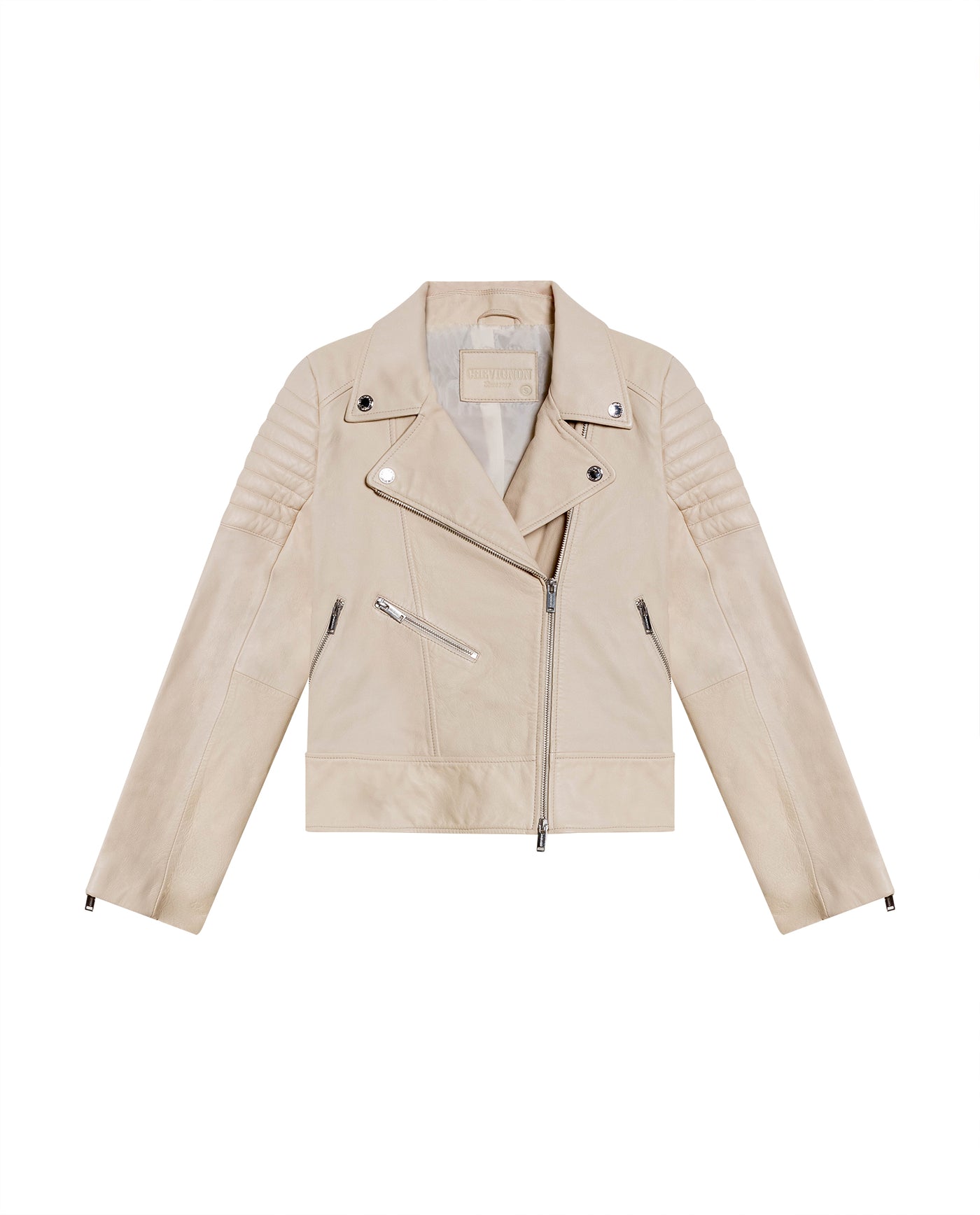 Women's Leather Jacket, Sheepskin Biker Fit - Raw 727G404 - 2