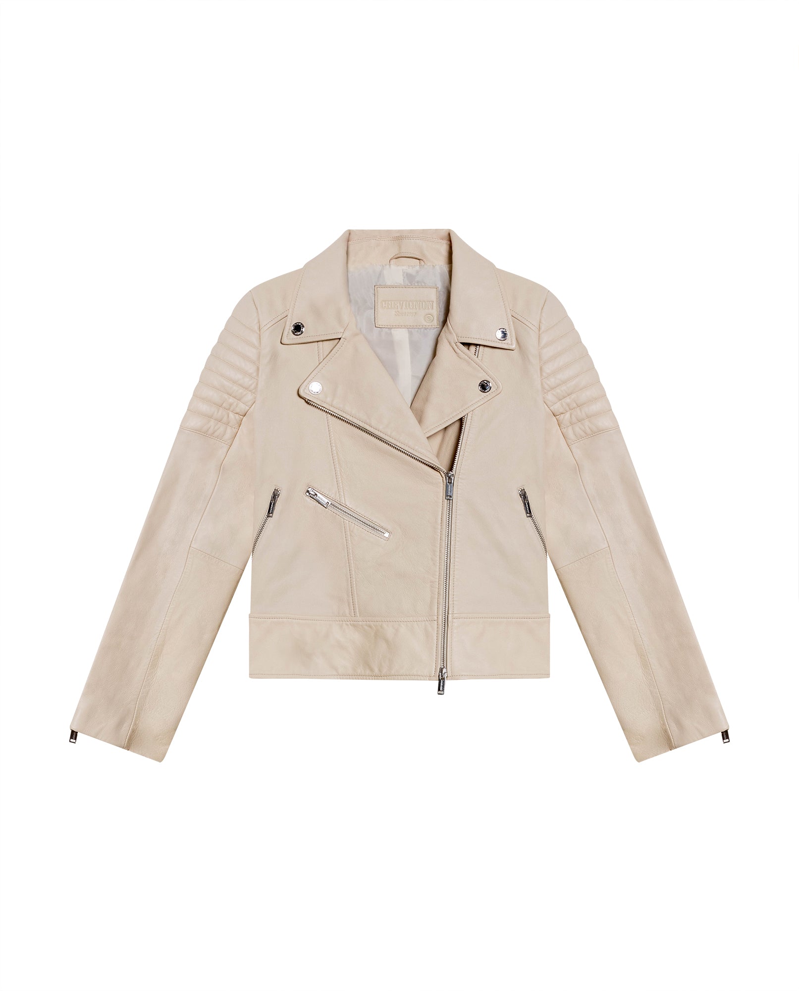 Women's Leather Jacket, Sheepskin Biker Fit - Raw 727G404 - 2