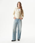 Women's Leather Jacket, Sheepskin Biker Fit - Raw 727G404 - 3