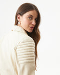 Women's Leather Jacket, Sheepskin Biker Fit - Raw 727G404 - 6