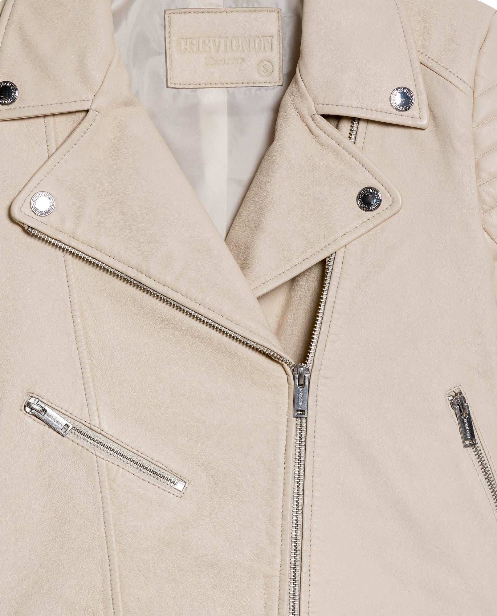 Women's Leather Jacket, Sheepskin Biker Fit - Raw 727G404 - 7