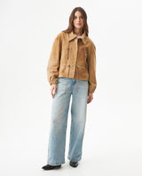 Womens Suede Leather Western Jacket - Brown 63_727G406_CAF181336_4