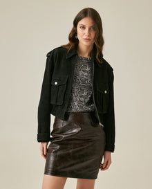 Womens Suede Bomber Jacket - Black 63_727H100_NEG194007_0