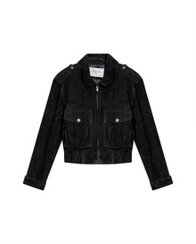 Womens Suede Bomber Jacket - Black 63_727H100_NEG194007_3