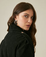 Womens Suede Bomber Jacket - Black 63_727H100_NEG194007_7