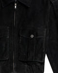 Womens Suede Bomber Jacket - Black 63_727H100_NEG194007_8